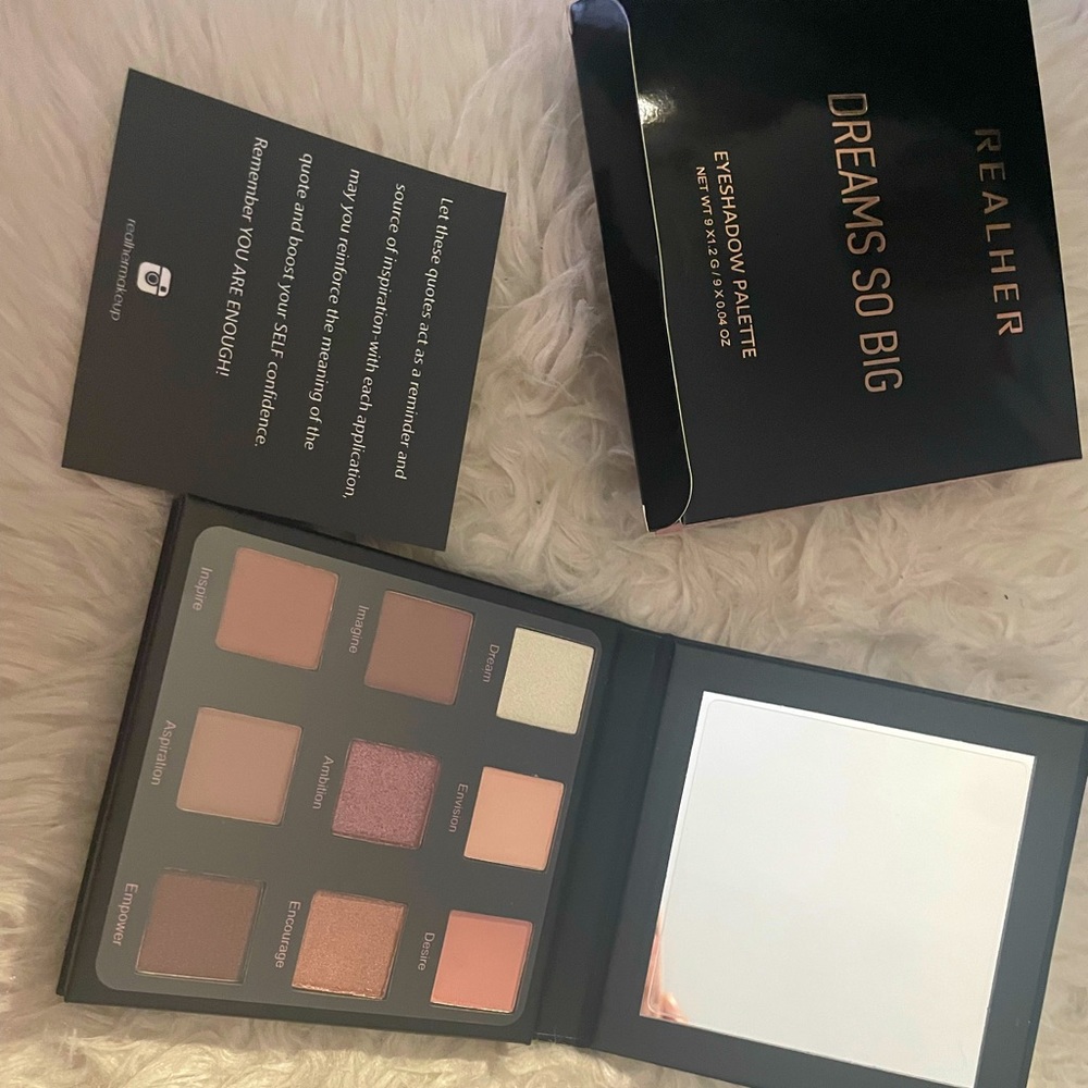 Brand new “Realher” eyeshadow pallet never used.